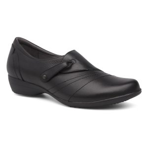 Franny Wide Black Leather